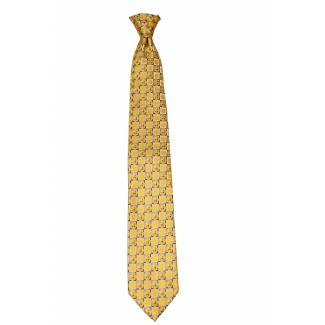 Gold Pattern Clip On Tie Mens Clip On Ties