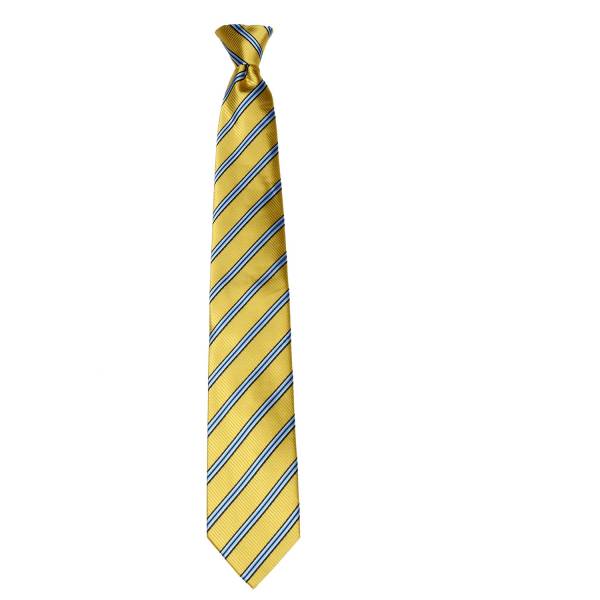 Gold Stripe Clip On Tie Mens Clip On Ties