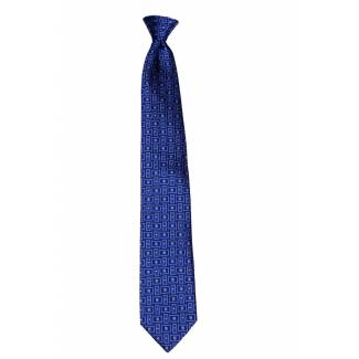 Blue Pattern Clip On Tie Mens Clip On Ties