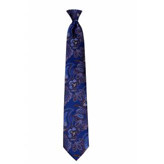 Blue Paisley Clip On Tie Mens Clip On Ties