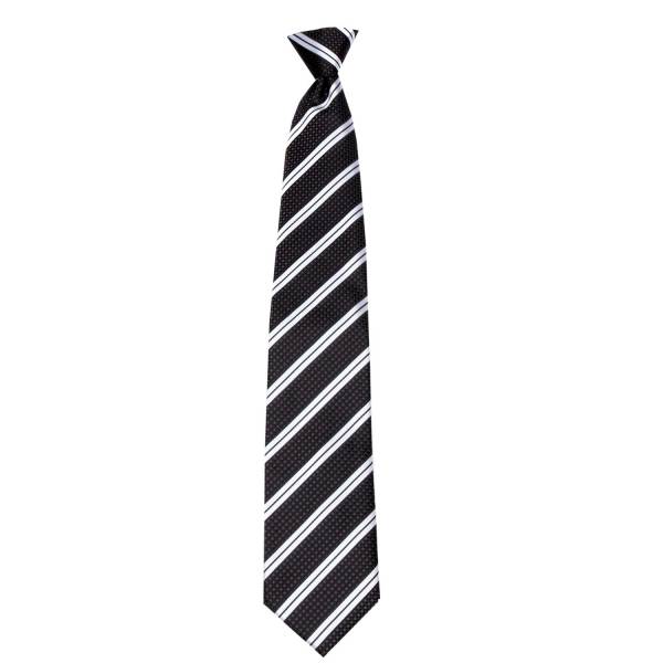 Gray Stripe Clip On Tie Mens Clip On Ties