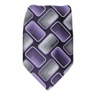 Gray Pattern Men's Tie Regular