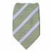 Green Stripe Clip On Tie Mens Clip On Ties