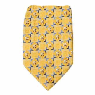 Gold Pattern Men's XL Zipper Tie Zipper Ties