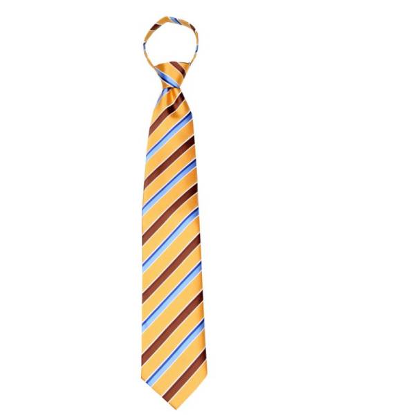 Gold Stripe Men's XL Zipper Tie Zipper Ties