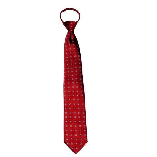 Burgundy Pattern Men's XL Zipper Tie Zipper Ties