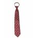 Burgundy Paisley Men's XL Zipper Tie Zipper Ties