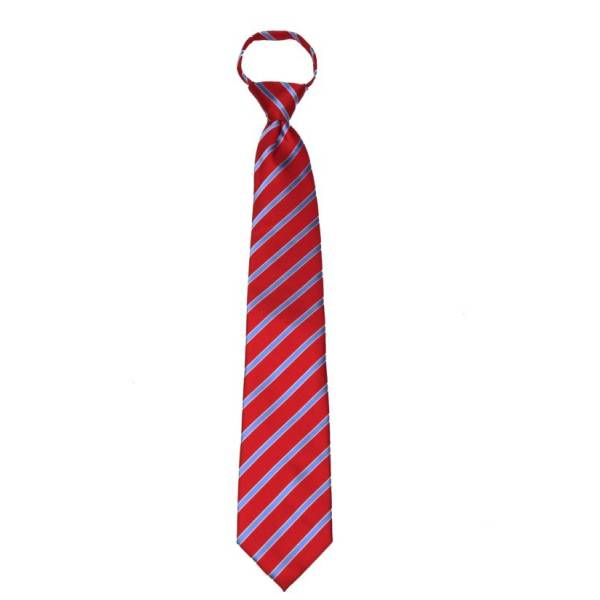 Burgundy Stripe Men's XL Zipper Tie Zipper Ties