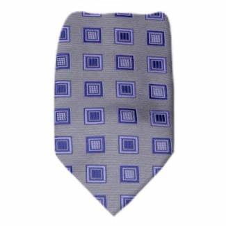 Gray Pattern Men's XL Zipper Tie Zipper Ties