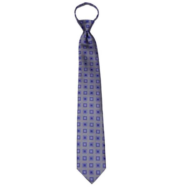 Gray Pattern Men's XL Zipper Tie Zipper Ties