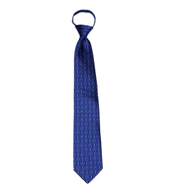 Blue Pattern Men's XL Zipper Tie Zipper Ties