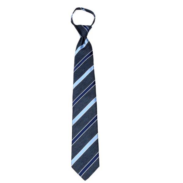 Gray Stripe Men's XL Zipper Tie Zipper Ties