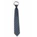 Gray Stripe Men's XL Zipper Tie Zipper Ties