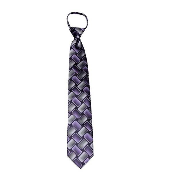 Gray Pattern Men's XL Zipper Tie Zipper Ties