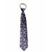 Gray Pattern Men's XL Zipper Tie Zipper Ties