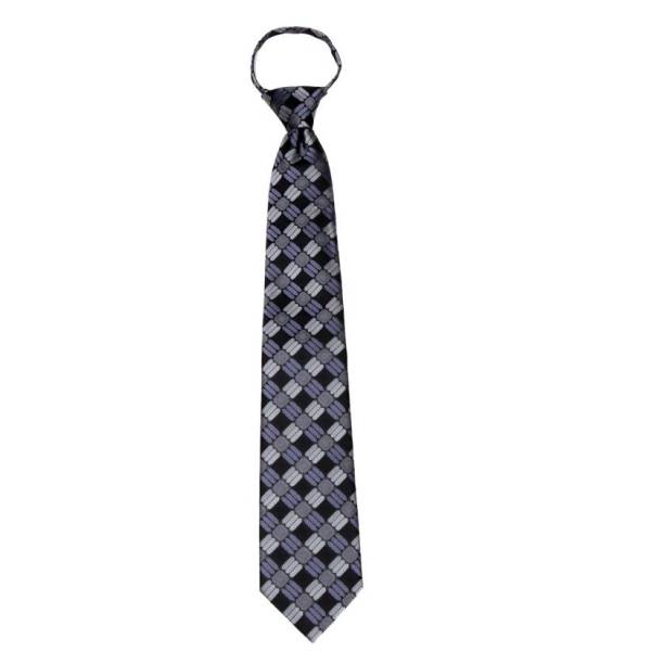 Gray Pattern Men's XL Zipper Tie Zipper Ties