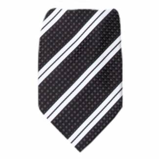 Gray Stripe Men's XL Zipper Tie Zipper Ties