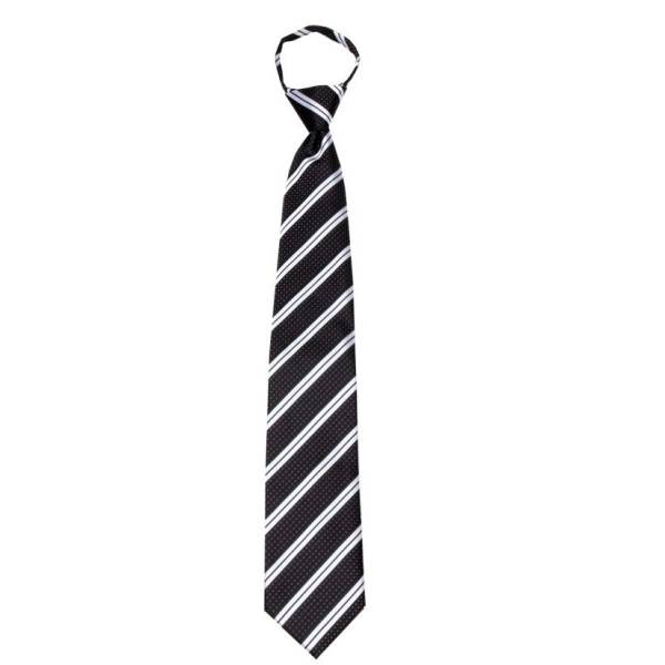 Gray Stripe Men's XL Zipper Tie Zipper Ties