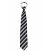 Gray Stripe Men's XL Zipper Tie Zipper Ties