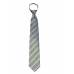 Green Stripe Men's Zipper Tie Regular Length Zipper Tie