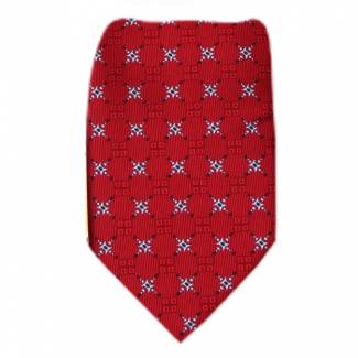 Burgundy Pattern Men's Zipper Tie Regular Length Zipper Tie