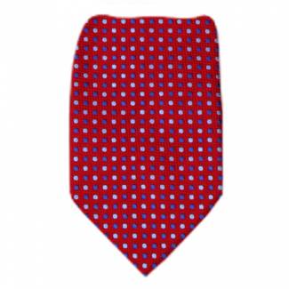 Burgundy Dot Men's Zipper Tie Regular Length Zipper Tie