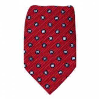 Burgundy Pattern Men's Zipper Tie Regular Length Zipper Tie