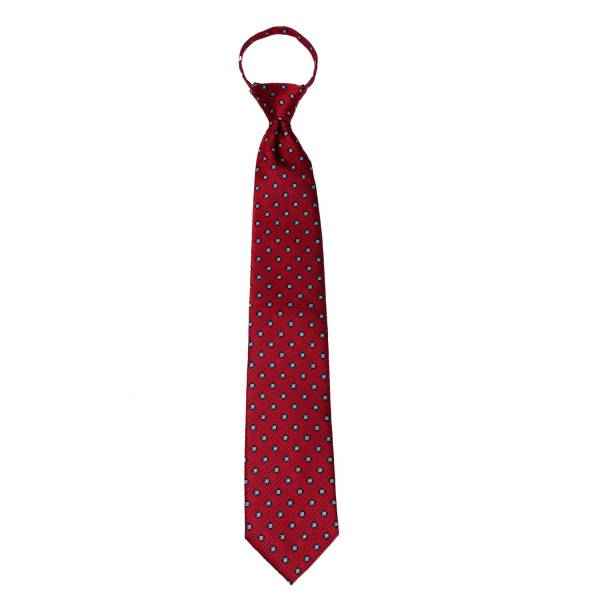 Burgundy Pattern Men's Zipper Tie Regular Length Zipper Tie