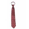 Burgundy Paisley Men's Zipper Tie Regular Length Zipper Tie
