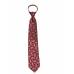 Burgundy Paisley Men's Zipper Tie Regular Length Zipper Tie