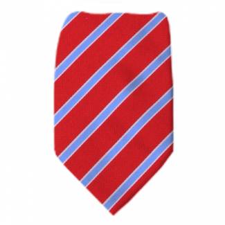Burgundy Stripe Men's Zipper Tie Regular Length Zipper Tie