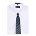 Gray Stripe Men's Zipper Tie Regular Length Zipper Tie