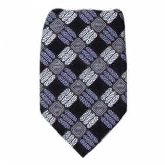 Gray Pattern Men's Zipper Tie Regular Length Zipper Tie