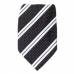 Gray Stripe Men's Zipper Tie Regular Length Zipper Tie